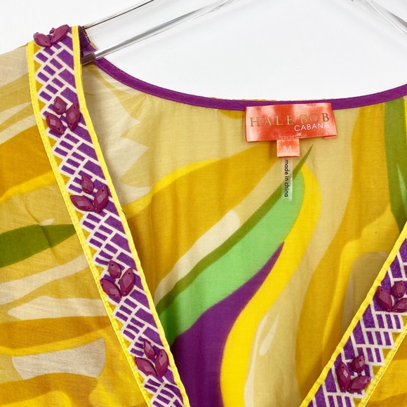 Hale Bob Cabana Embroidered Embellished Tunic M - Picture 8 of 13